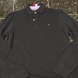 Tommy Hilfiger Men’s L/S Black Polo Shirt